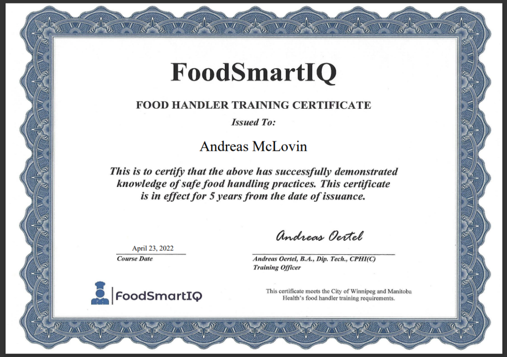 Online Food Handler Training Certification Course FoodSmartIQ