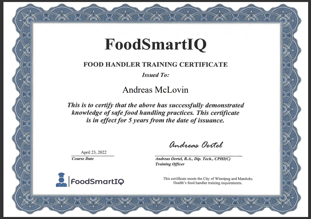 Manitoba S Favorite Online Food Handler Training Courses   Cert1 